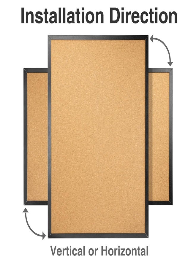OWLKELA 24'' x 36'' Cork Board Bulletin Board, Black Framed Corkboard, Black Oak Frame Corkboard, Vision Board and Decorative Hanging Pin Board - Image 4