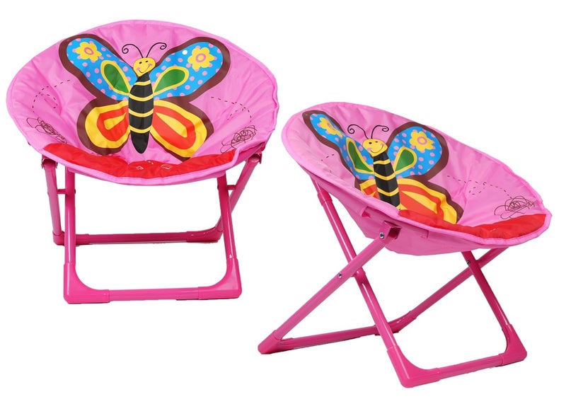 Generic Joy Junction Camping Chair Moon Foldable Cartoon Chair Folding Chair Indoor and Outdoor Easy to Carry for Girls Boys Cartoon Chair Butterfly  - Image 3