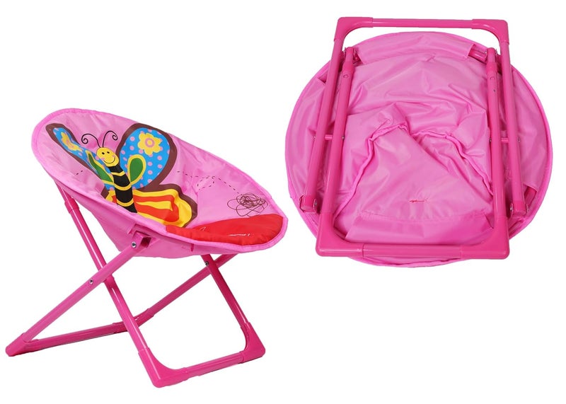 Generic Joy Junction Camping Chair Moon Foldable Cartoon Chair Folding Chair Indoor and Outdoor Easy to Carry for Girls Boys Cartoon Chair Butterfly  - Image 5
