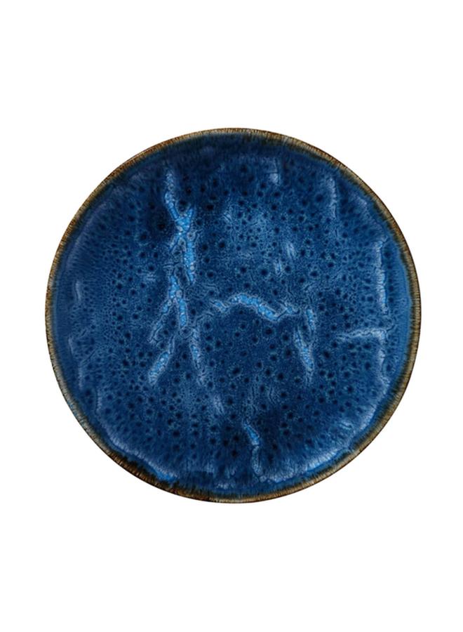 Kutahya Ocean Dishwasher Safe Round Porcelain Flat Dinner Plate Dark Blue 27cm TS27DU850A02 - Image 1