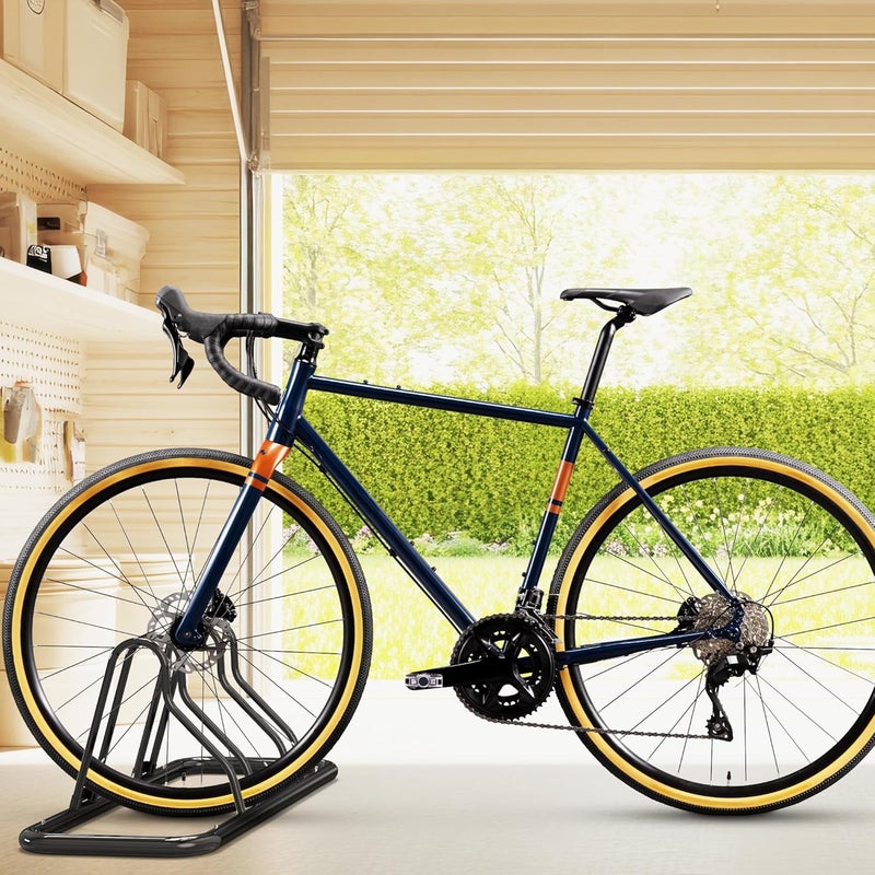 Simple Houseware Temp resistant Simple Houseware 2 Bike Bicycle Floor Parking Adjustable Storage Stand, Black All need matching options - Image 5