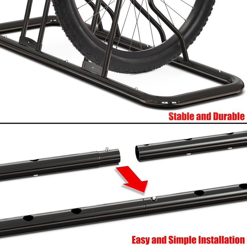Simple Houseware Temp resistant Simple Houseware 2 Bike Bicycle Floor Parking Adjustable Storage Stand, Black All need matching options - Image 3