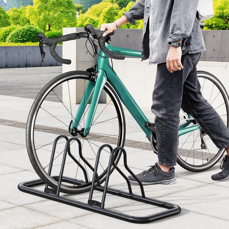 Simple Houseware Temp resistant Simple Houseware 2 Bike Bicycle Floor Parking Adjustable Storage Stand, Black All need matching options - Image 4