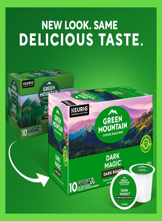 Green Mountain Coffee Roasters قهوة دارك ماجيك من جرين ماونتن كوفي روسترز، كبسولات كيوريج أحادية الاستخدام، قهوة محمصة داكنة، 60 كبسولة، (6 عبوات من 10 كبسولات) - Image 2