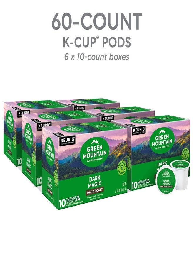 Green Mountain Coffee Roasters قهوة دارك ماجيك من جرين ماونتن كوفي روسترز، كبسولات كيوريج أحادية الاستخدام، قهوة محمصة داكنة، 60 كبسولة، (6 عبوات من 10 كبسولات) - Image 3