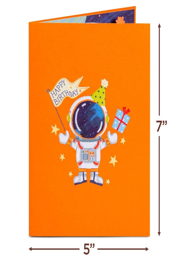 Paper Love 3D Birthday Pop Up Card, Happy Birthday Astronaut, For Adults or Kids - 5"x7" Cover - Includes Envelope and Note Tag - Image 2