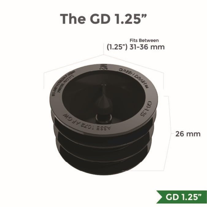 G Green Drain Waterless Trap Seal, 1.25 Inches, Fitting Pipes with Diameters between 31-36 mm - Image 2