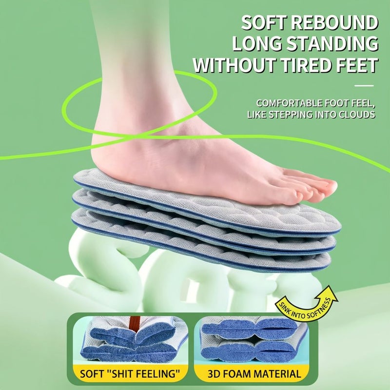 3 Pairs of D Massage Sports Insoles EU41-42 for Basketball Running Football - Image 3