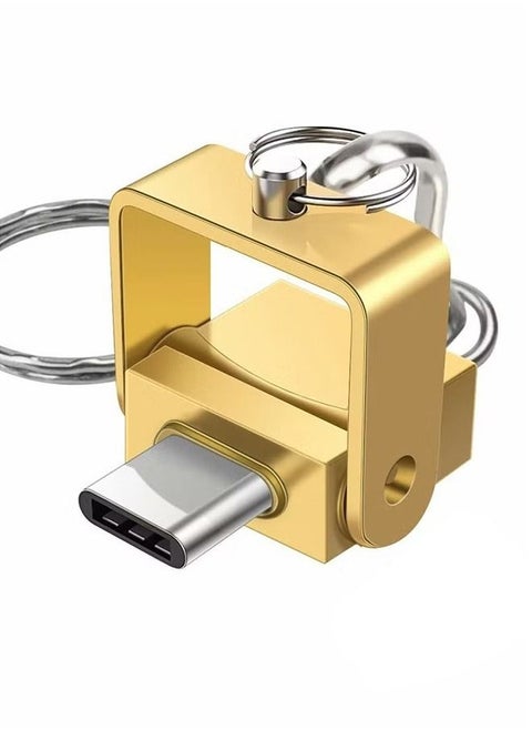 Micro SD Card Reader, USB C TF Card Reader, USB C to Micro SD/TF Memory Card Reader OTG Adapter Compatible with MacBook, Laptops, Tablets, Android Phones, Gold