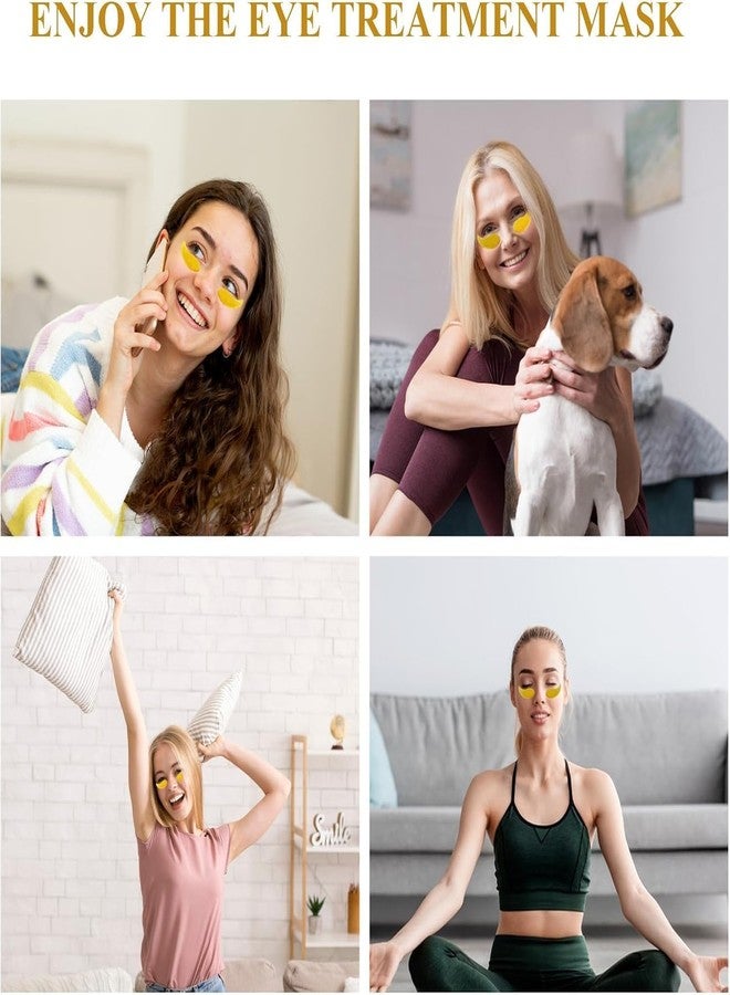 OBIXO Under Eye Patches - 60 Pcs - 24K Gold Eyes Mask- Puffy Eye & Dark Circles Treatments,Reduce Under Eye Bags and Smooth Wrinkles, Skin Care Pads (GOLD) - Image 5
