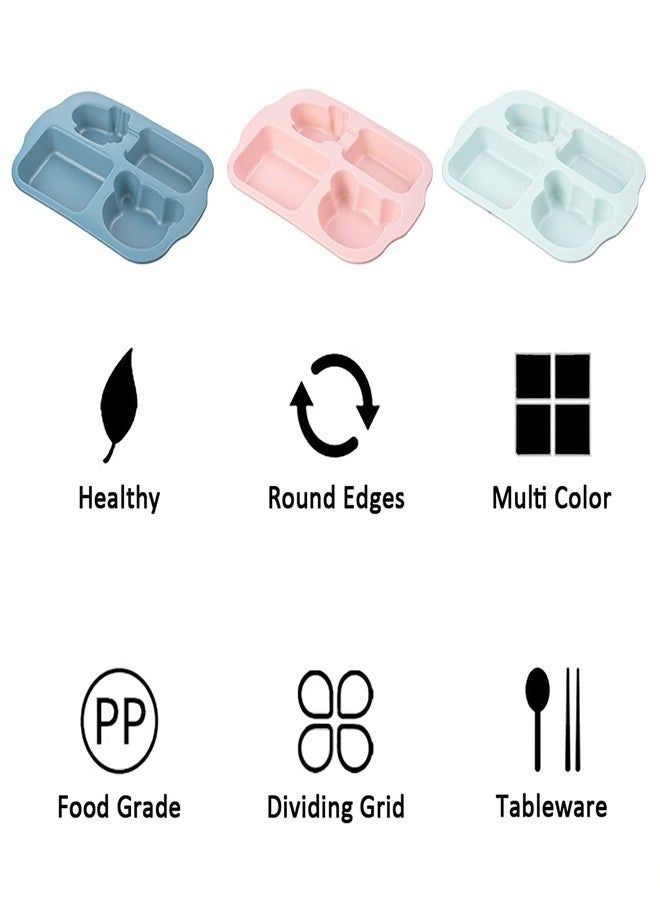 FAYBY Suction Plate for Toddlers with Fork Spoon Set | Kids Feeding Feeding Training Divided Plate Infant Dinnerware Tableware Set with Spoon Fork Utensils (Multicolor) - Image 4