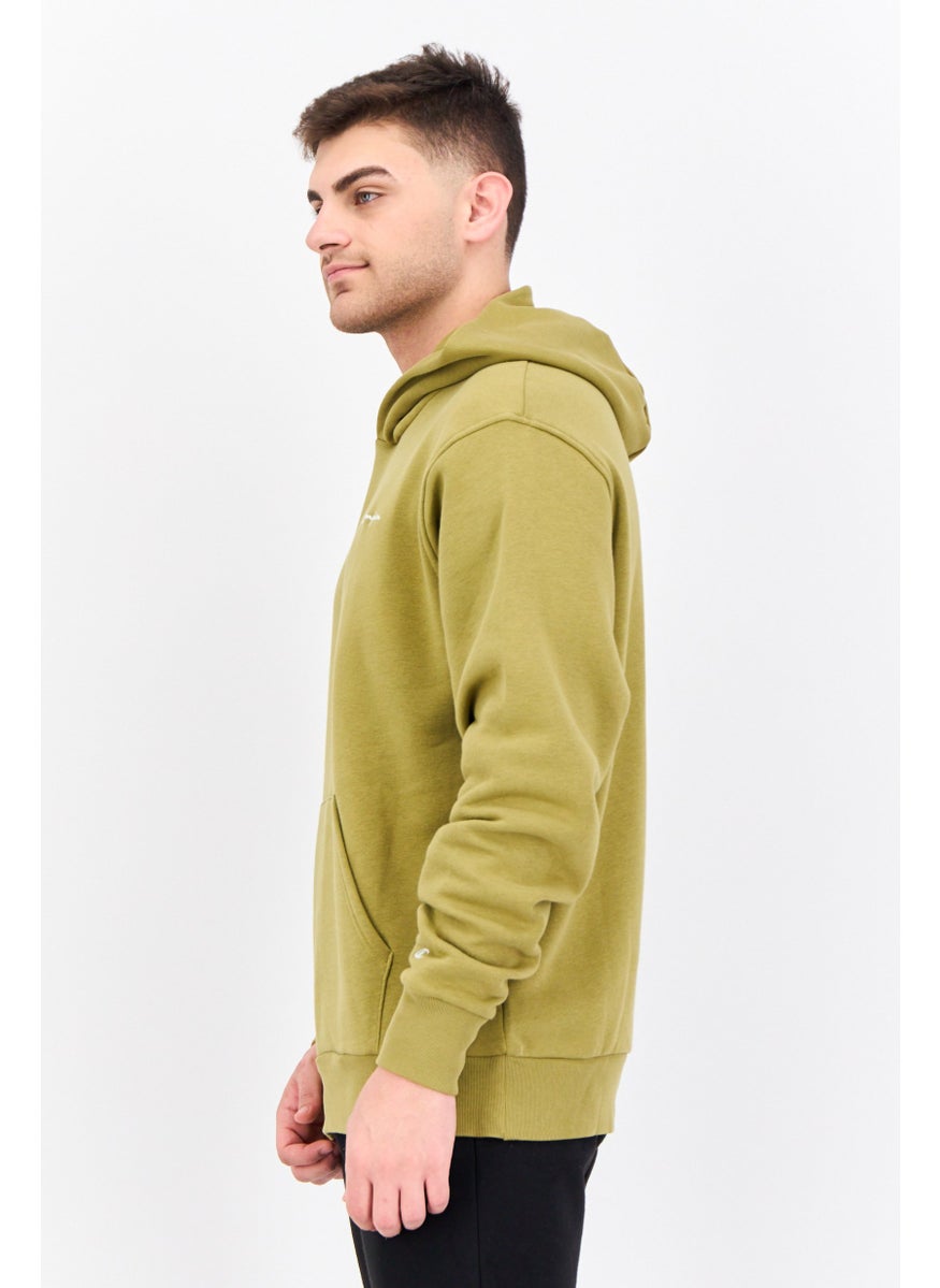 Champion Men Sportswear Fit Embroidered Logo Long Sleeves Outdoor Sweatshirt, Olive  - Image 2