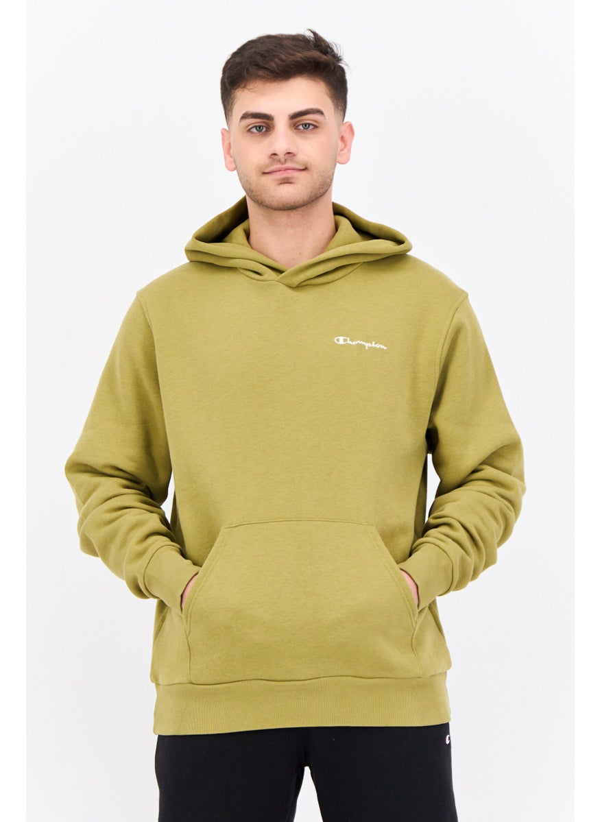 Champion Men Sportswear Fit Embroidered Logo Long Sleeves Outdoor Sweatshirt, Olive  - Image 1