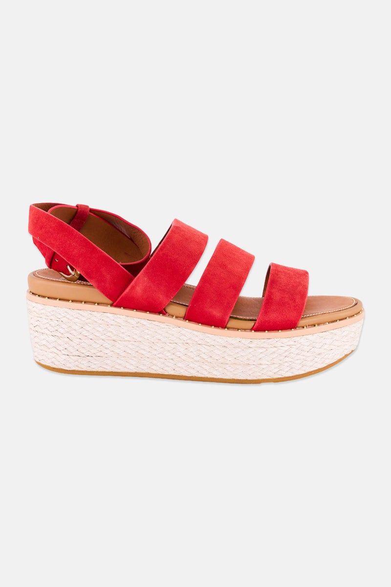 FitFlop Women Eloise Adjustable Buckle Closure Sandals, Red  - Image 4