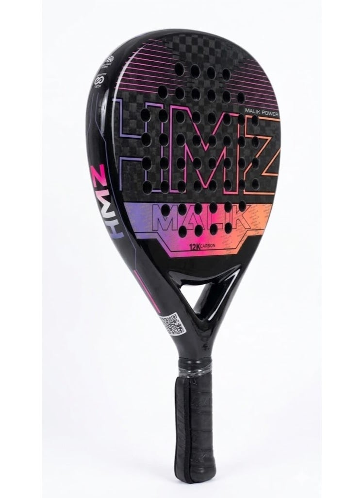 MALIK 12K Carbon Padel Racket | Pro Level | Anti-Vibration Tech | Teardrop Shape | Limited Stock |  MALIK HMZ Power - Image 2