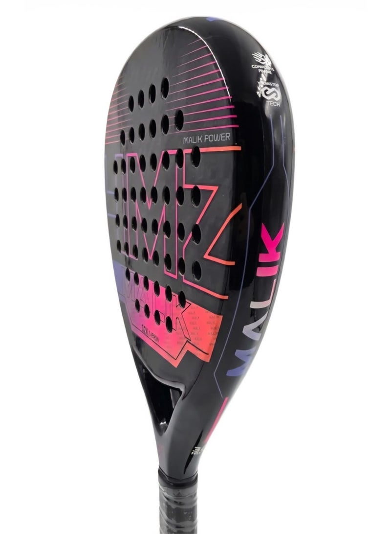 MALIK 12K Carbon Padel Racket | Pro Level | Anti-Vibration Tech | Teardrop Shape | Limited Stock |  MALIK HMZ Power - Image 4