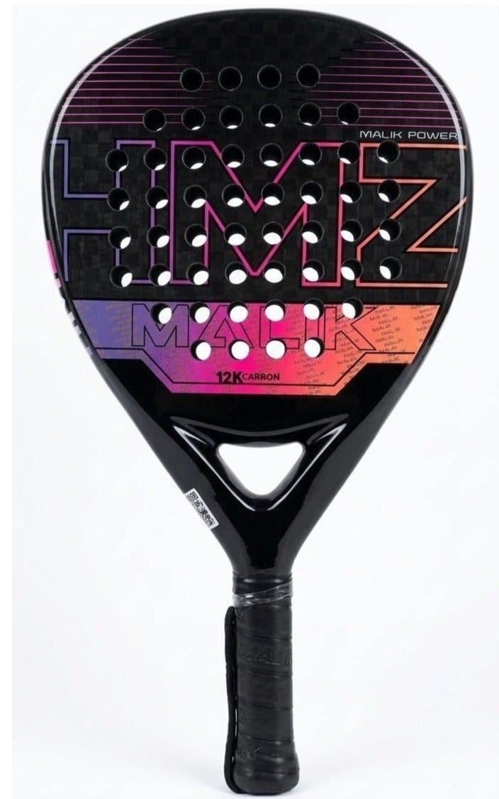 MALIK 12K Carbon Padel Racket | Pro Level | Anti-Vibration Tech | Teardrop Shape | Limited Stock |  MALIK HMZ Power - Image 1