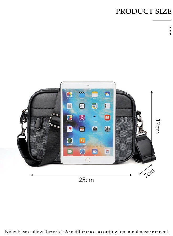 DUNISO Compact Crossbody Bag for Men Waterproof Sling Bag Multipurpose Cross Body Chest Bag Shoulder Bag for Travel Hiking Retro Purse Bag with Detachable Strap - Image 2