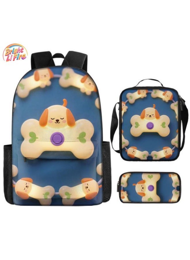Bright Li Fire [Hot New Product] Cute Cartoon Bag Set | Shoulder + Handbag + Pencil Bag Three-piece Set | Essential for Children and Students Outdoors - 99  - Image 1