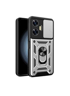 X-level Realme C55 Case Cover Protector Accessories with Camera Len Protection Anti-Scratch Shockproof Anti-Fingerprints Back Cover with 360 Car Mount Magnetic Ring Holder Case Protector  - Image 1
