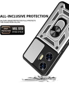 X-level Realme C55 Case Cover Protector Accessories with Camera Len Protection Anti-Scratch Shockproof Anti-Fingerprints Back Cover with 360 Car Mount Magnetic Ring Holder Case Protector  - Image 2