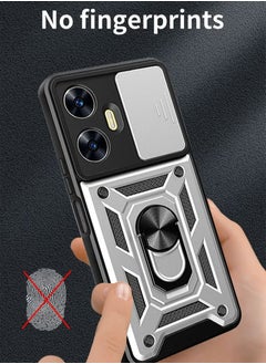 X-level Realme C55 Case Cover Protector Accessories with Camera Len Protection Anti-Scratch Shockproof Anti-Fingerprints Back Cover with 360 Car Mount Magnetic Ring Holder Case Protector  - Image 5