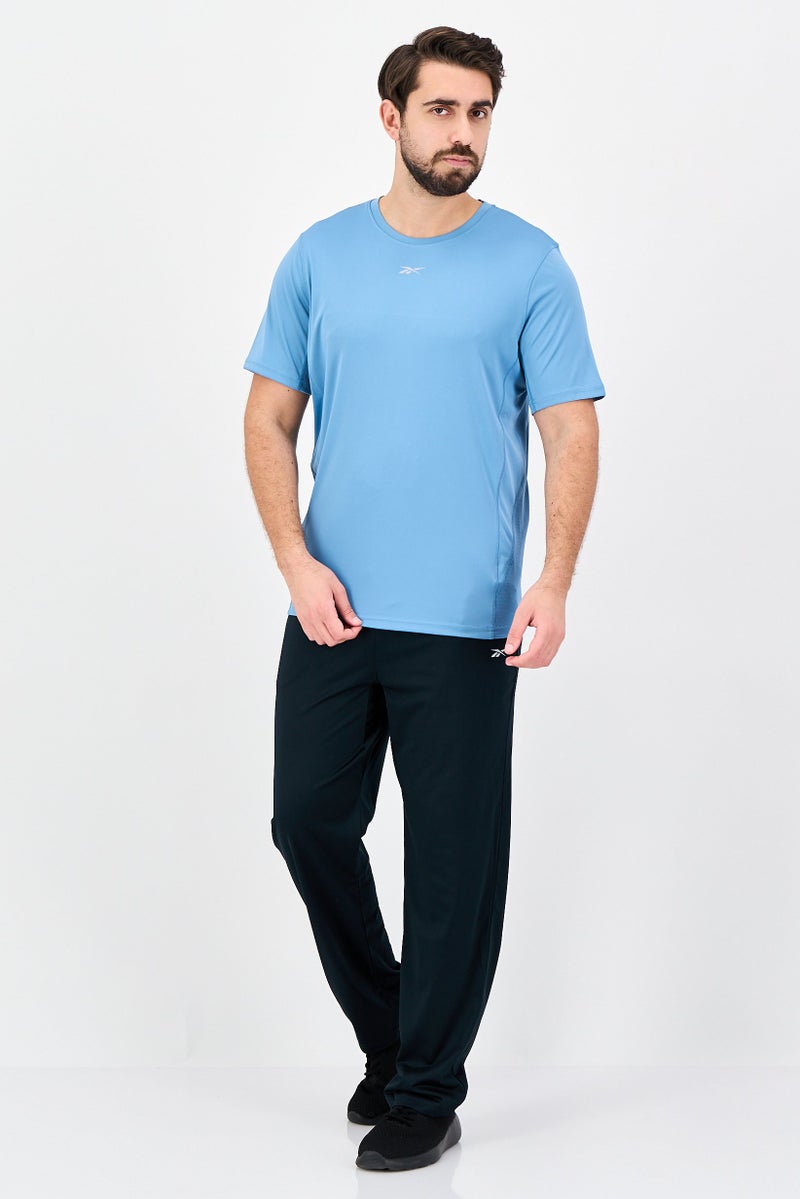 Reebok Men Sportswear Fit Short Sleeve Training T-Shirt, Steel Blue - Image 4