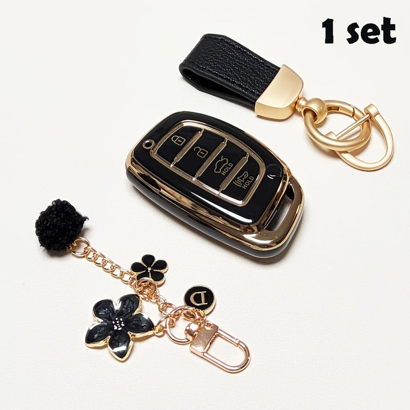 Red TPU Key Fob Cover Full Protection Case for Hyundai 2016 2021 Smart Key - Image 2
