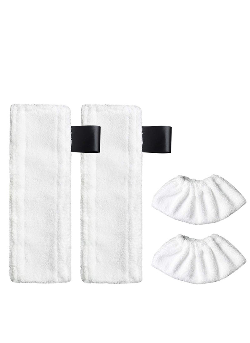 Generic - 2Pcs Replacement Microfibre Mop Cloths with Pads Set Fits for Karcher EasyFix Steam Cleaner SC2 SC3 SC4 SC5 Accessories - Image 1