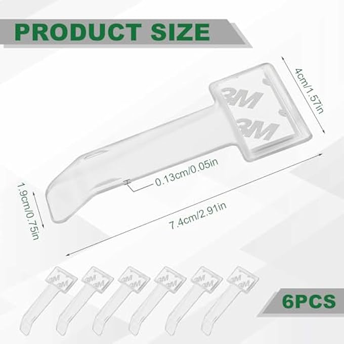 rayihni 6PCS Parking Permit Ticket Holder for Car Windscreen, Transparent Car Vehicle Windscreen Parking Ticket Clip with Adhesive Pad, Universal for Cars, Vans Windshield - Image 3