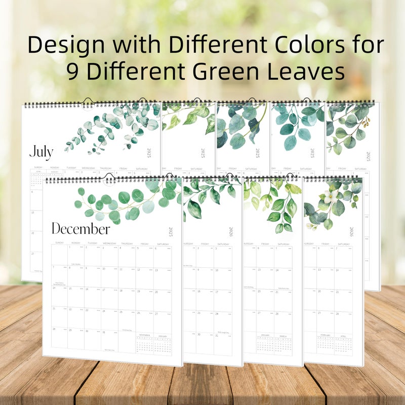 Kamoy Aesthetic Wall Calendar 2026-2027, 18 Month Vertical Calendar from January 2026 - June 2027, 11.5" x 15", Large Spiral Hanging 2026 Calendar With Large Ample Blocks for Writing, for School, Home, Office for Monthly Organizing & Planning - Image 4