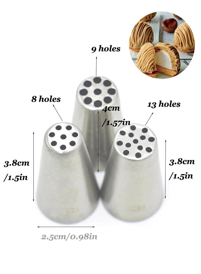 Bmaacye Grass Piping Tip Set - 235, 238, 239 Multi-Opening Tips for Hair, Fur, Spaghetti & Cake Decorating - Image 3