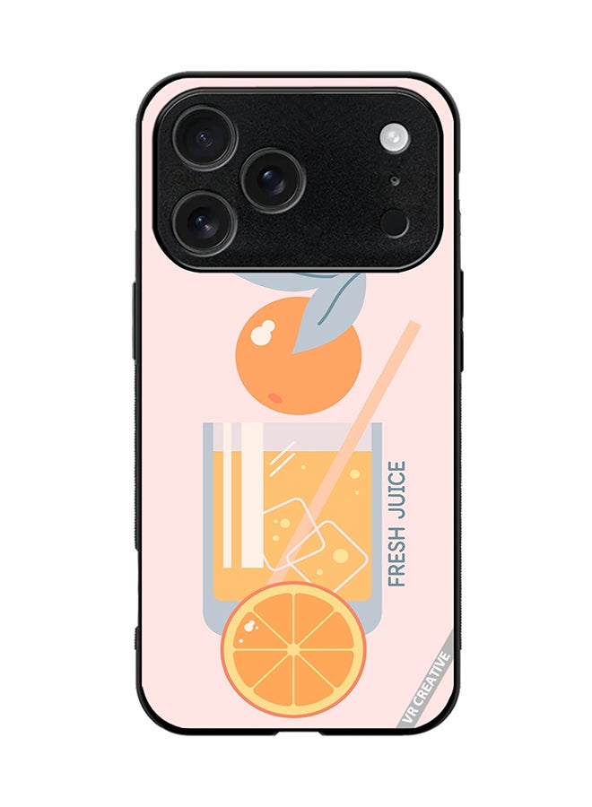 VR CREATIVE Protective Case Cover For Apple iPhone 17 Pro Orange Juice Design Multicolour
