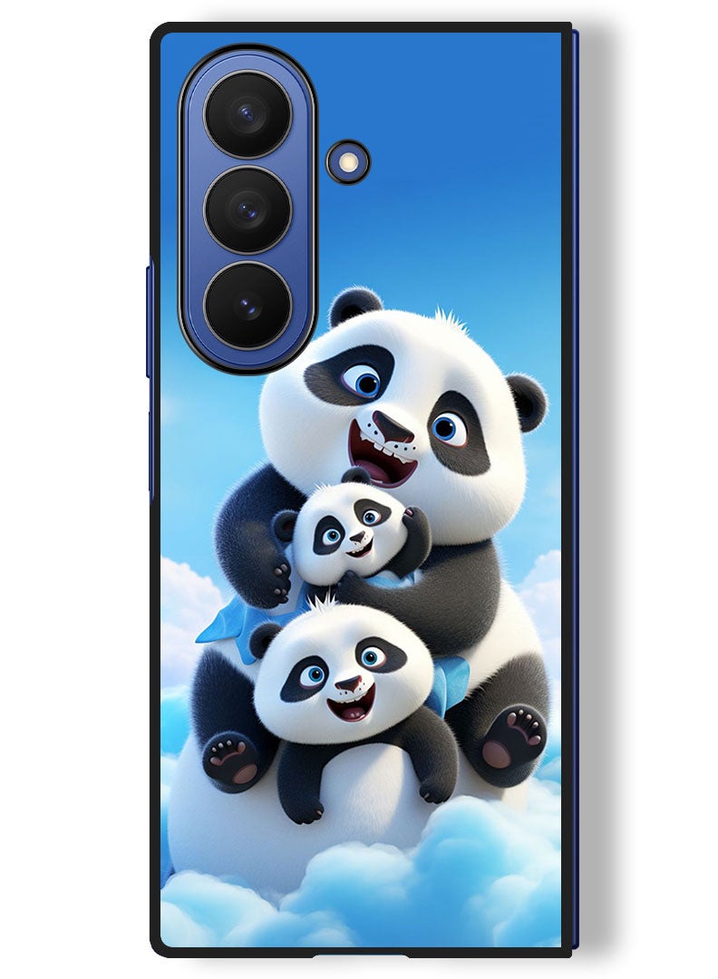 Theodor Case Compatible with Samsung Galaxy Z Fold 7 - 8 Inch Protection Shockproof Bumper Cover Panda 2 - Image 1