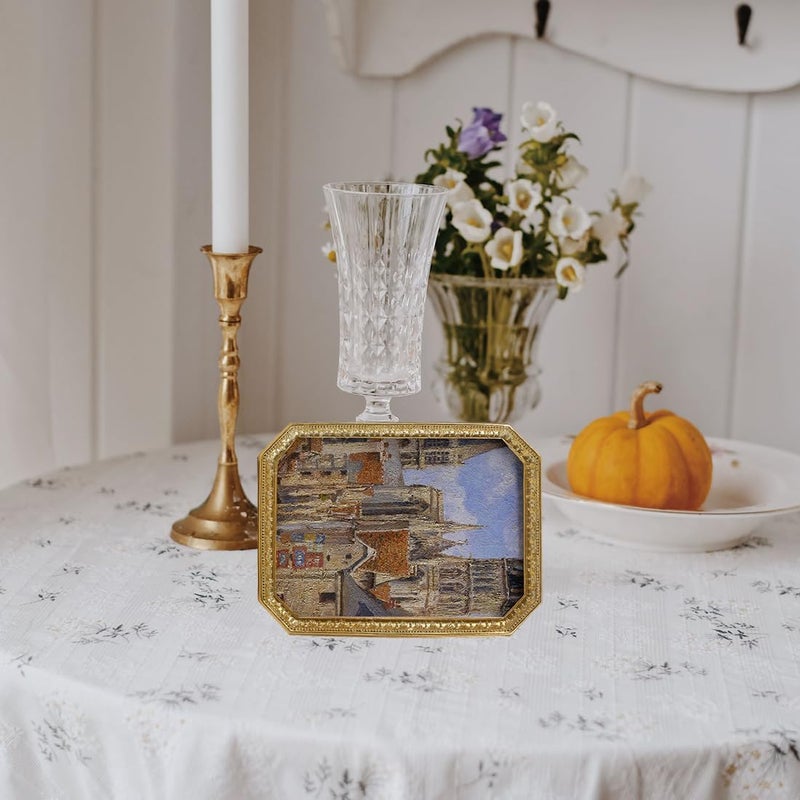 SIKOO Vintage Picture Frame 4×6 Antique Gold picture Frame Ornate Photo Frame Tabletop and Wall Hanging Frame with High Definition Glass Front, Wall Decor Art, Photo Gallery General standard crafted - Image 4