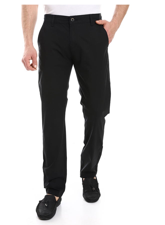 Andora Side Slash Pockets Gabardine Pants - Image 2