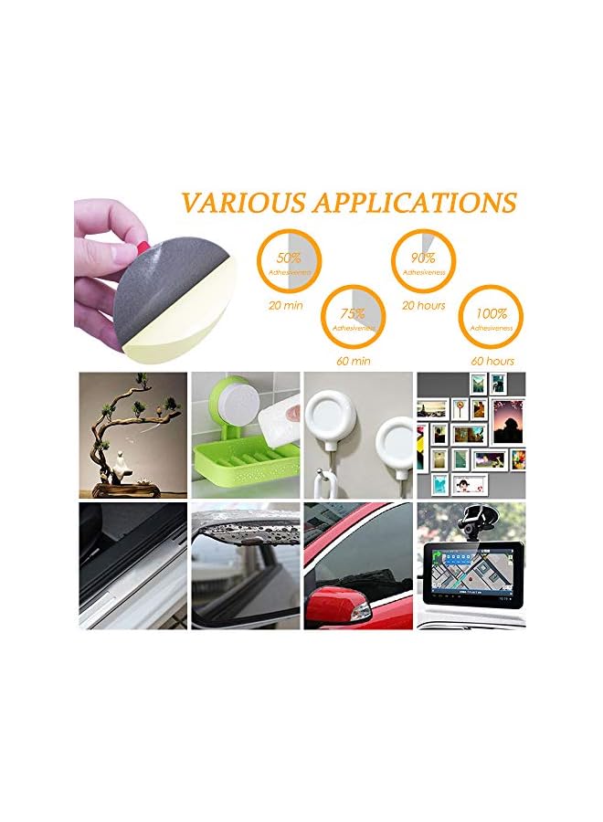 PROMASS promass 8 Pack Large 3M Double Sided Foam Adhesive Tape Pads, 3.15 Inch Round VHB Sticky Pads Replacement Mounting Tape for Suction Cup Dashboard,Car Bracket,Dash Cam and Indoor Products  - Image 4