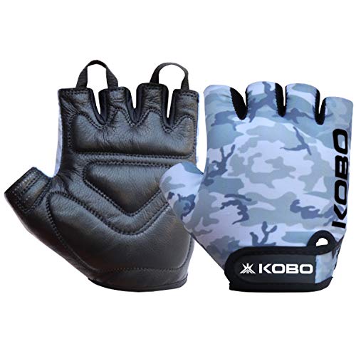 Kobo WTG-51 Weight Lifting Gym Gloves Leather Camouflage Leather Hand Protector for Fitness Training (Multi Colour) - Image 1