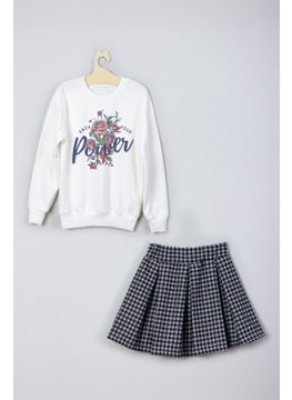 Ada Bebek Çocuk Ada Baby Kids New Season Style Floral Printed Skirt Sweat Suit  - Image 5