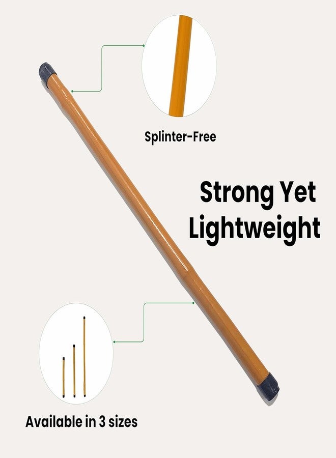 Bamboostan Mini Fitness Stick - Portable Stick for Stretches, Yoga, Pranayama & Mobility (Yellow, 3ft) - Image 2
