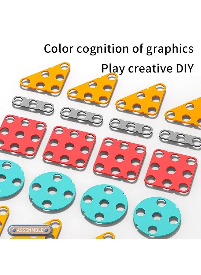 450PCS Children's screwing toolbox toys DIY simulation repair disassembly toolbox Screw disassembly toolbox toy Pretend to be an electric drill screw puzzle set Screw storage box toys Suitable for c
