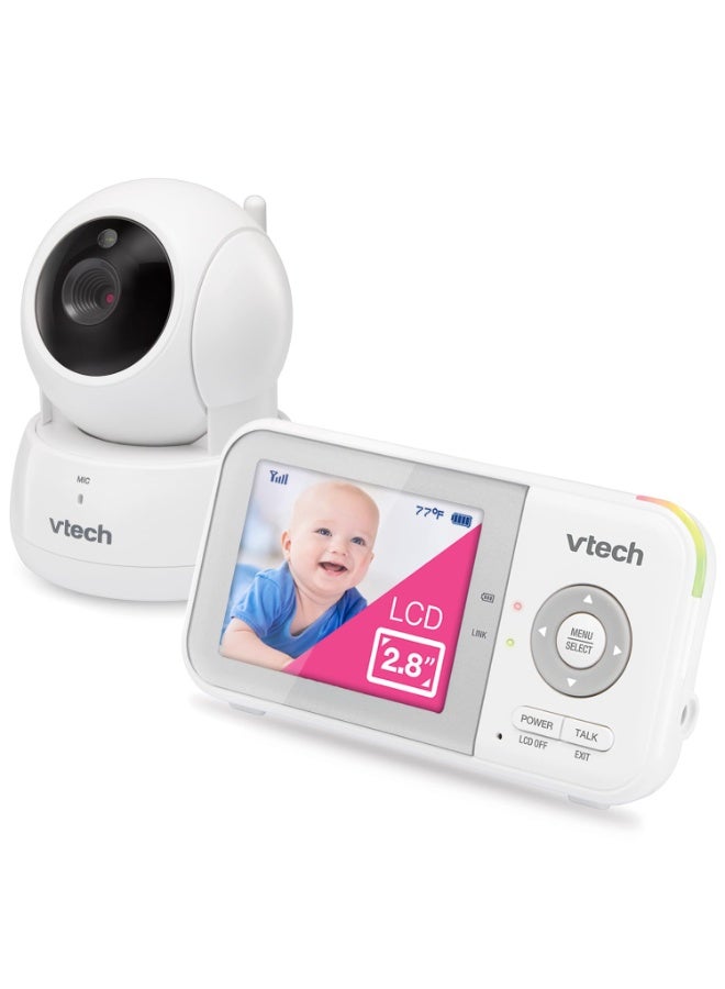 VTech VM923 Baby Monitor, 2.8â€ Screen, Pan-Tilt-Zoom, 1000ft Long Range, Night Vision, 2-Way Audio, Temperature Sensor, Lullabies, Secure Transmission No WiFi - Image 1
