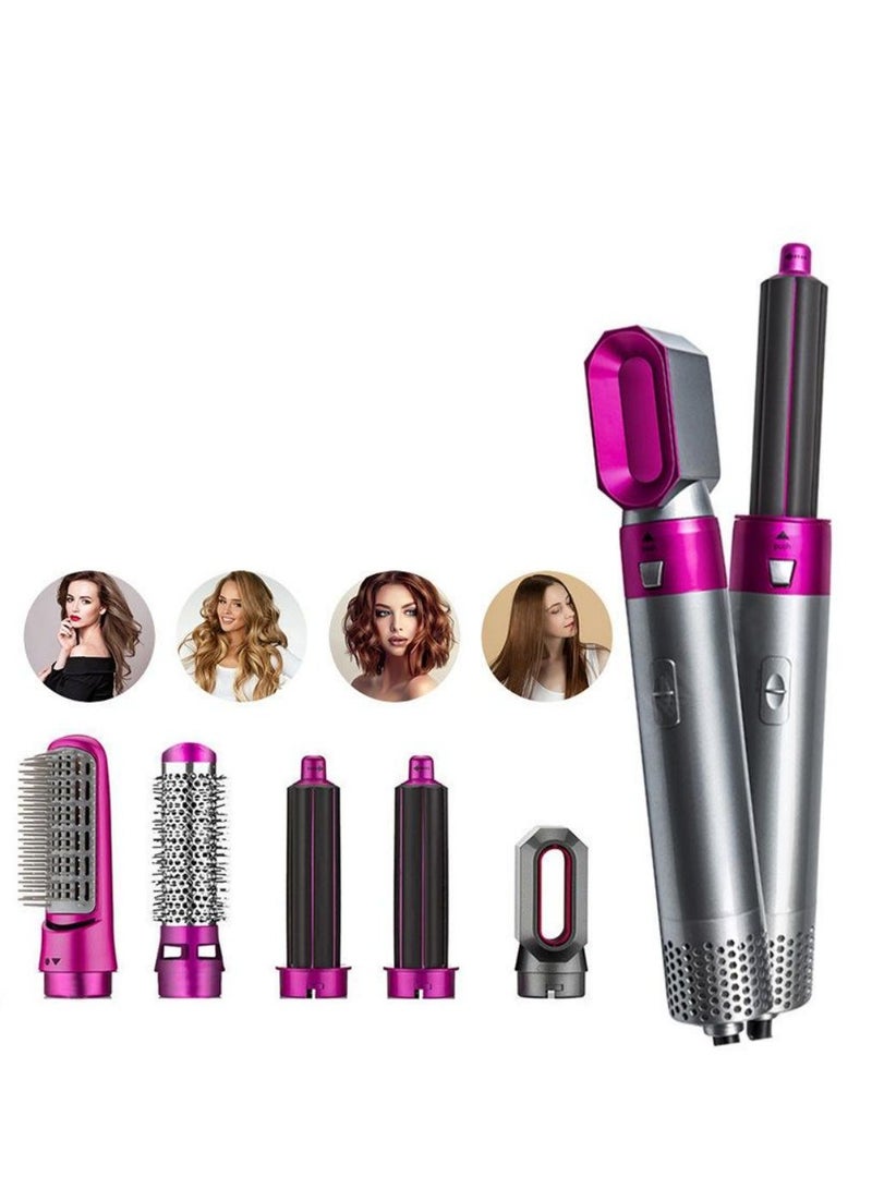 ADVcer 5 in 1 One Step Hair Dryer Straightener Styler Set Grey/Pink - Image 3
