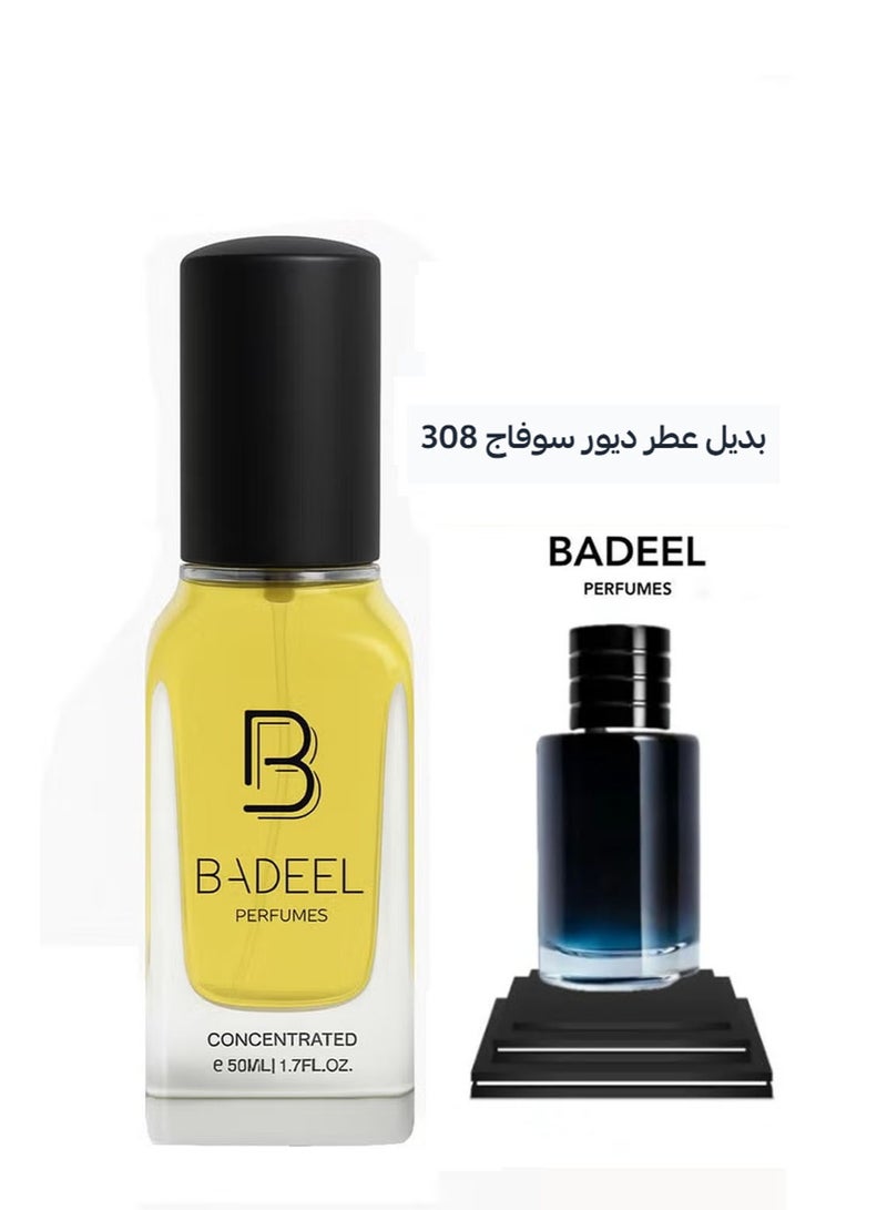 BADEEL Dior Sauvage Alternative Perfume No. 308 for Men - 50ml - Image 1