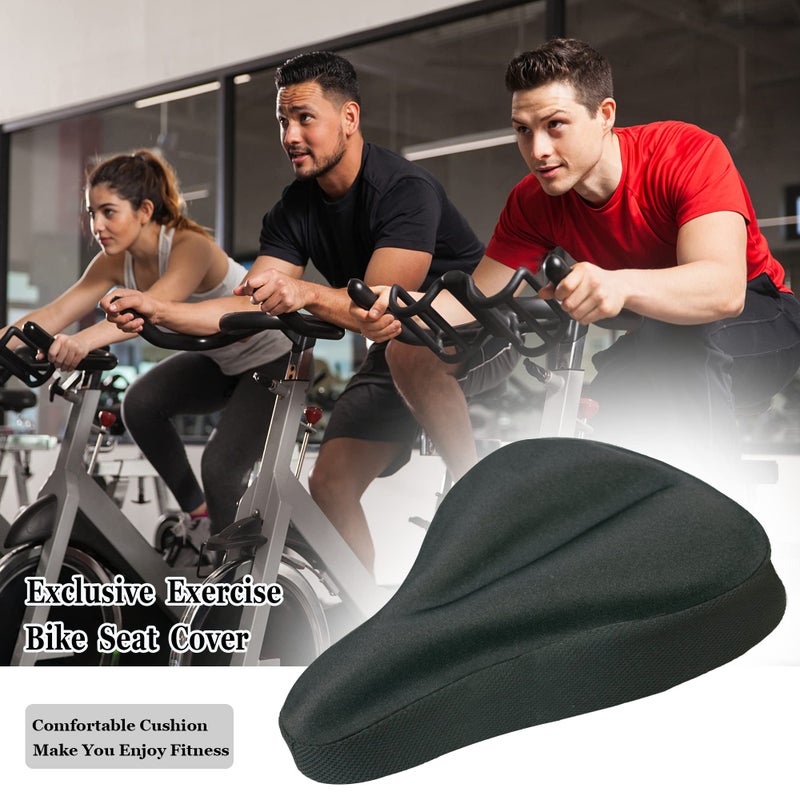 Geronmine Gel Bike Seat Cover Padded for Bicycle Saddle for Women & Men, Most Comfortable Seat Cushion Cover, Soft for Spin Indoor Outdoor Cycling Class Mountain Stationary Bikes - Image 2