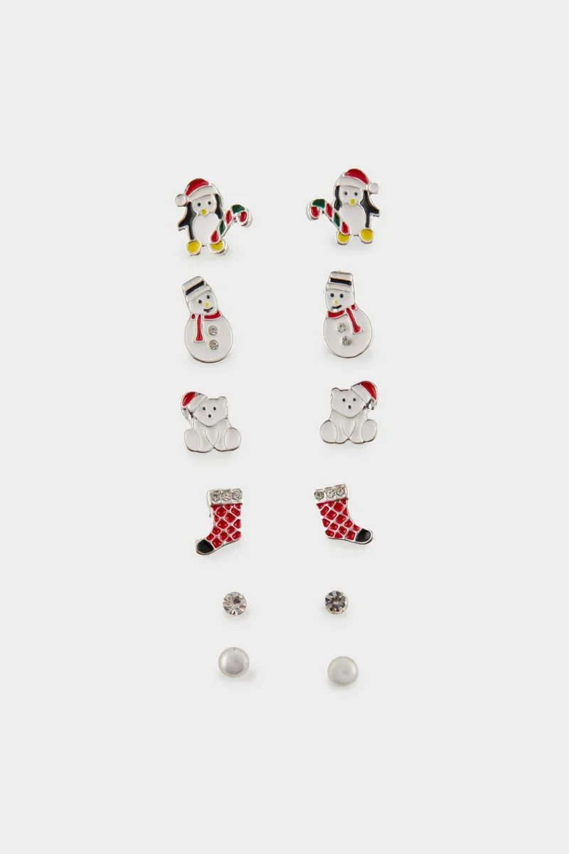 Defacto  Woman 6 Piece Christmas Themed Earrings for Women | Best Price UAE