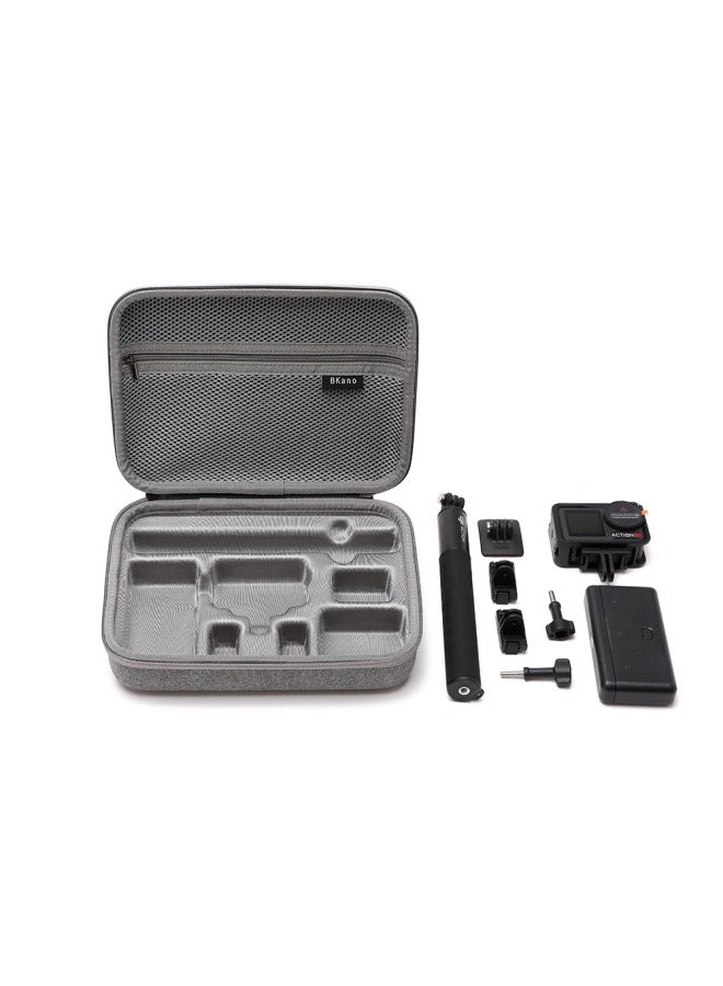 BKANO Suitable For DJI ACTION 5PRO Storage Bag Free Shooting Set Bag Storage Box Hard Shell Handbag-Color:Action4/5pro Smooth Shooting Set Portable Storage Bag-Size:25.3*19.4*7.5cm  - Image 4