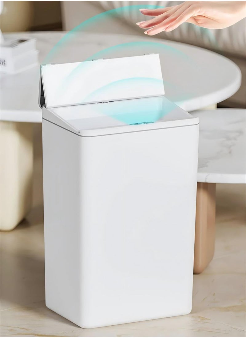 Generic 17L Induction Trash Can With Night Light Type-C Recharging Automatic Wastebin For Bathroom Kitchen Toilet Wastebasket Smart Home  - Image 1