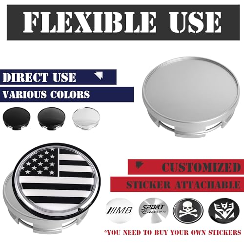 KitsPro 2.5Inch 63MM Wheel Center Caps for Dodge RAM 1500 Rim Hub Caps 6KF18TRMAA, Pack of 4 (Silver, Outer 63MM, Inner 56MM) - Image 5