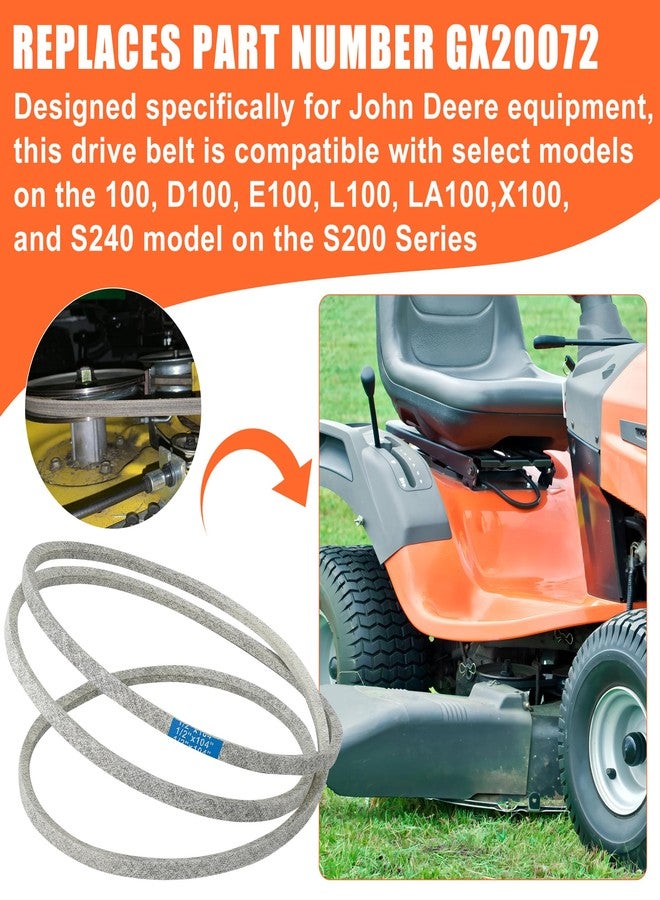 Fairooth 42" Lawn Mower Deck Belt Compatible with John Deere Heavy-Duty Lawn Mower Replaces Part Number GX20072 Deck Drive Belt Compatible with D100 E100 LA100 100 Series Lawns Tractors - Image 5
